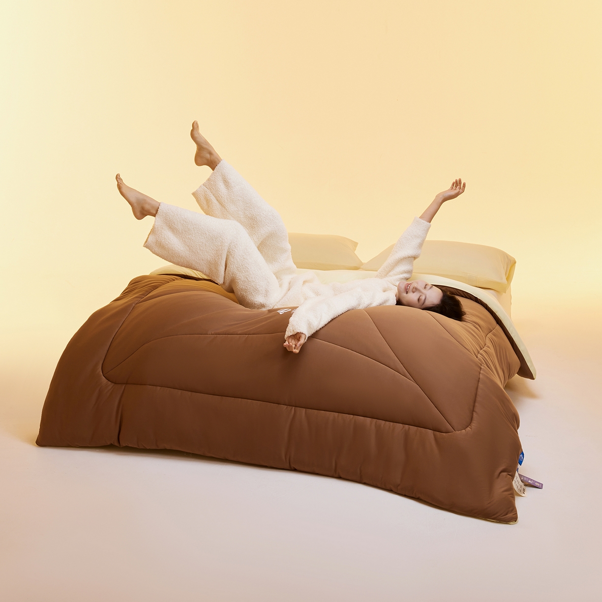 玛德琳 2025新款10A中科抗菌深睡云朵被子被芯-无影图 摩卡慕斯