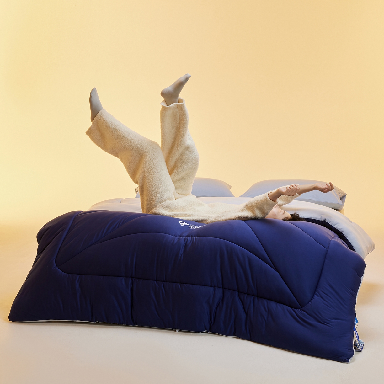 玛德琳 2025新款10A中科抗菌深睡云朵被子被芯-无影图 星空蓝