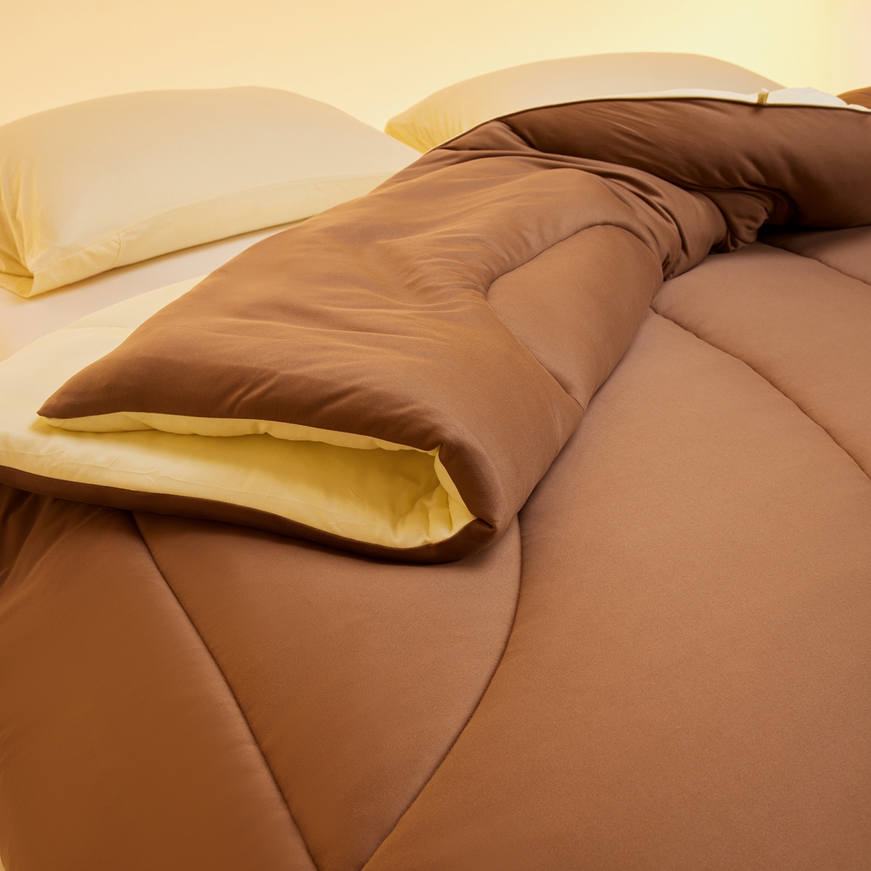 91家纺网 家纺一手货源 找家纺 玛德琳 2025新款10A中科抗菌深睡云朵被子被芯-无影图 摩卡慕斯