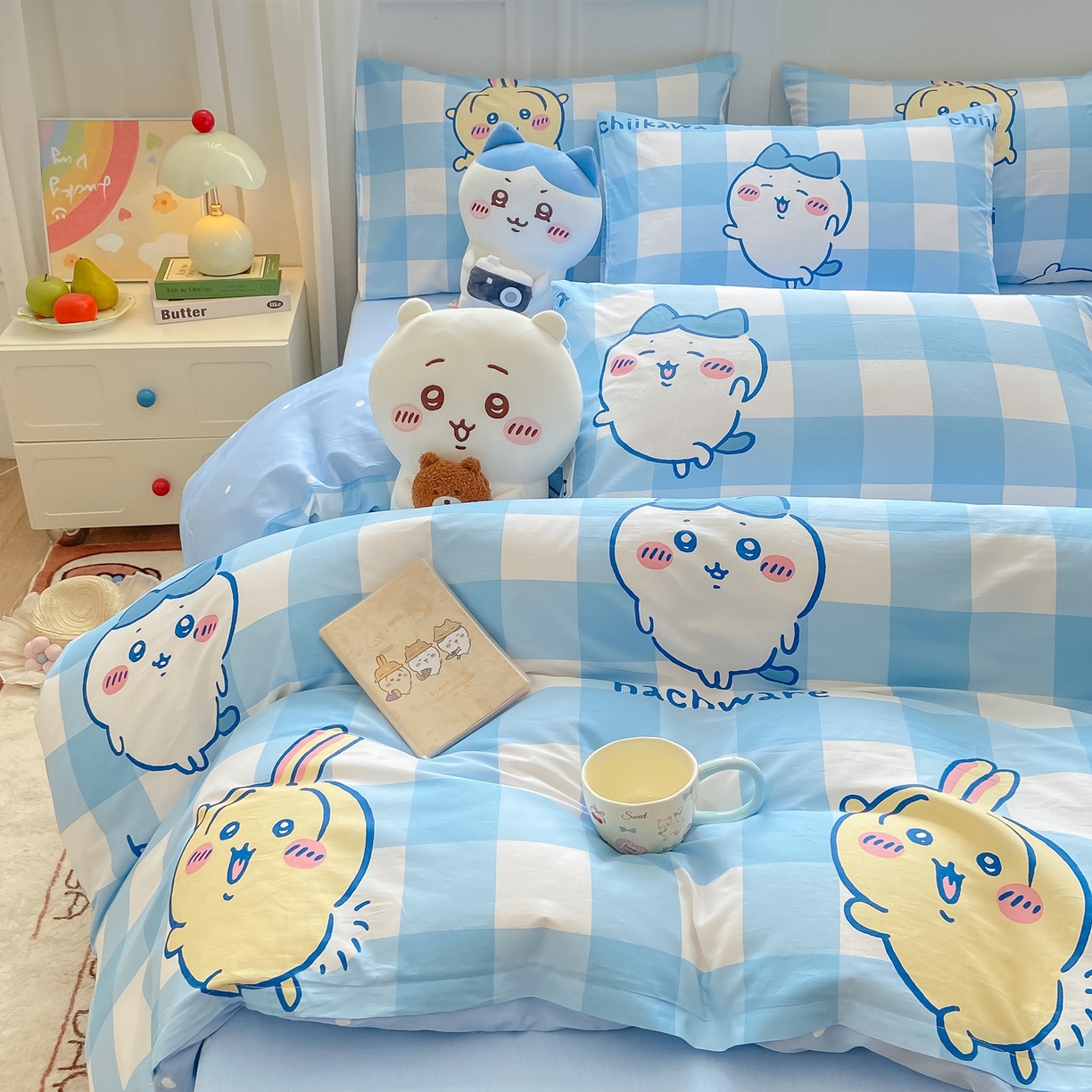 91家纺网 家纺一手货源 找家纺 （总）博雅 2025新款吉伊卡哇正版授权全棉卡通印花四件套