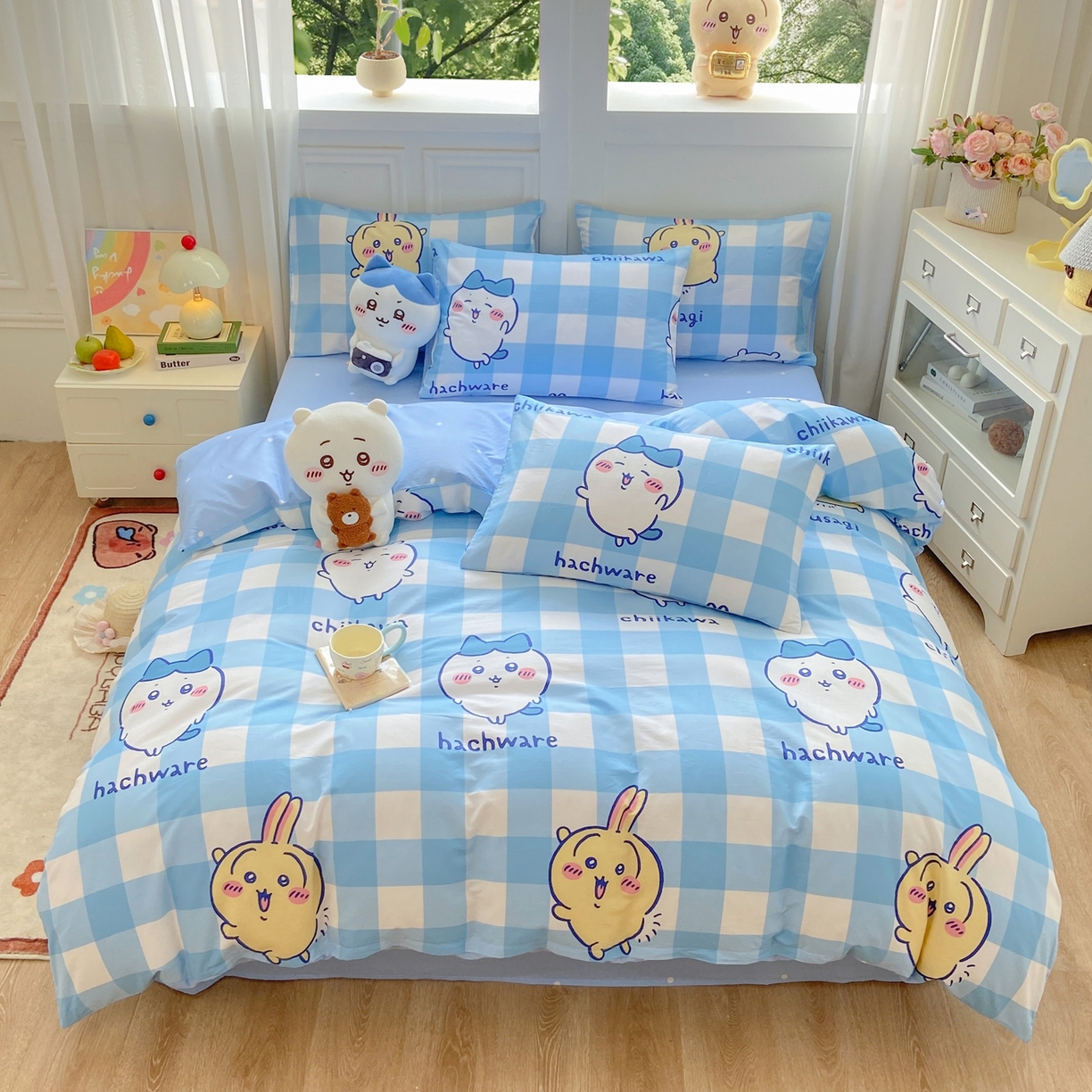 91家纺网 家纺一手货源 找家纺 （总）博雅 2025新款吉伊卡哇正版授权全棉卡通印花四件套