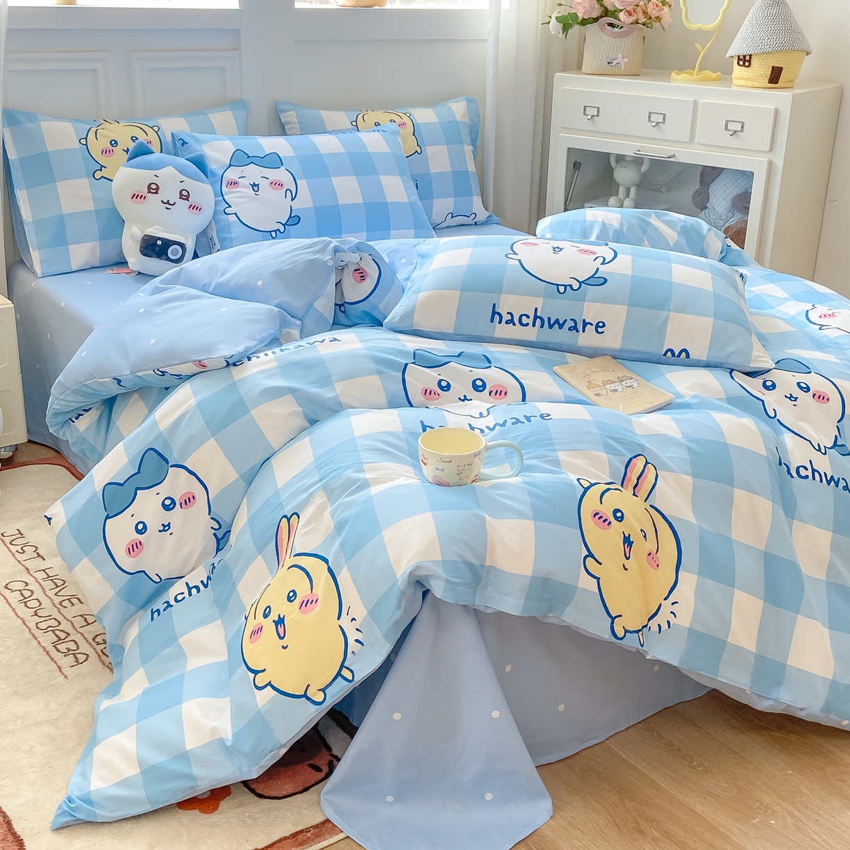 91家纺网 家纺一手货源 找家纺 （总）博雅 2025新款吉伊卡哇正版授权全棉卡通印花四件套