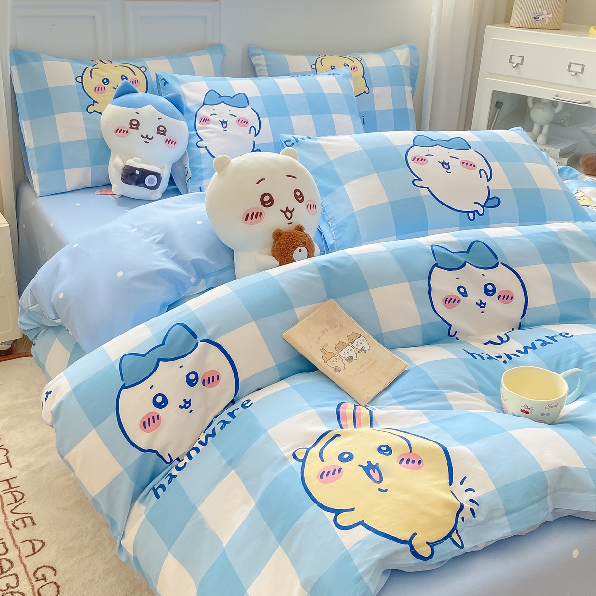 91家纺网 家纺一手货源 找家纺 （总）博雅 2025新款吉伊卡哇正版授权全棉卡通印花四件套