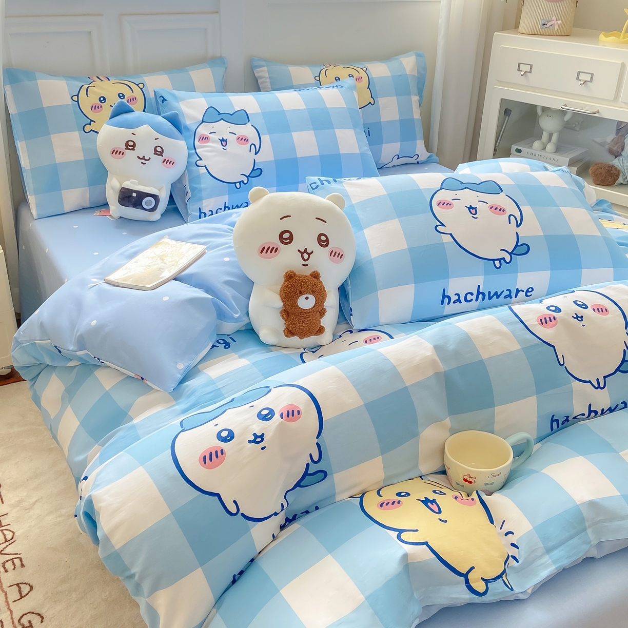 91家纺网 家纺一手货源 找家纺 （总）博雅 2025新款吉伊卡哇正版授权全棉卡通印花四件套