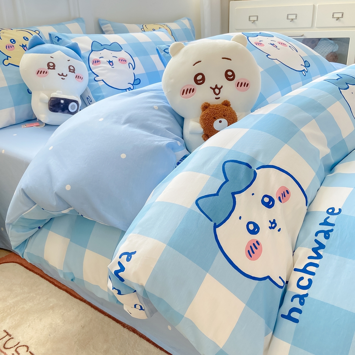 91家纺网 家纺一手货源 找家纺 （总）博雅 2025新款吉伊卡哇正版授权全棉卡通印花四件套