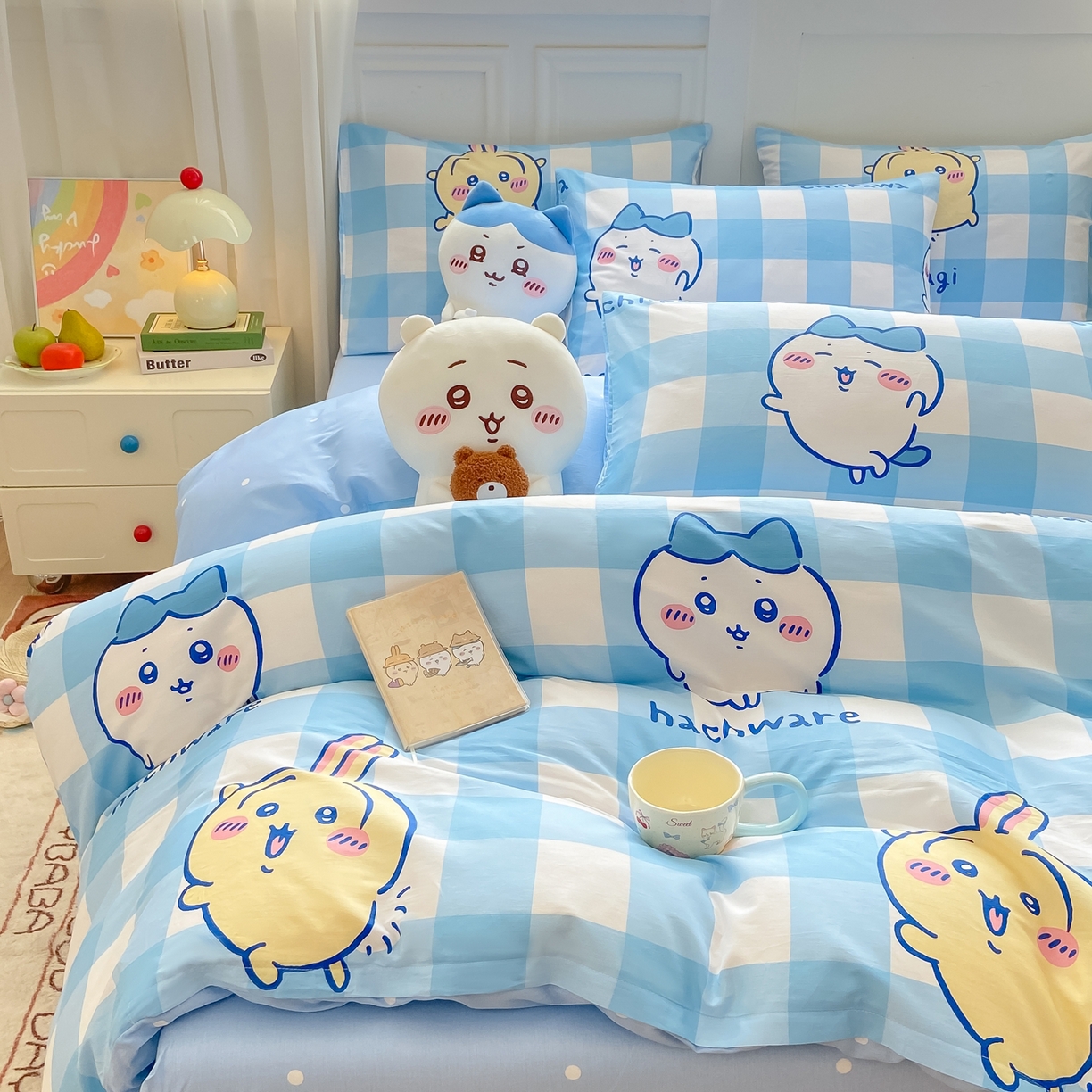 91家纺网 家纺一手货源 找家纺 （总）博雅 2025新款吉伊卡哇正版授权全棉卡通印花四件套