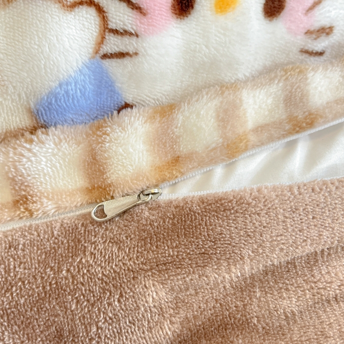 91家纺网 家纺一手货源 找家纺 柒月家居 2025新款时尚印花泡泡绒加厚保暖四件套套件 棕格KT