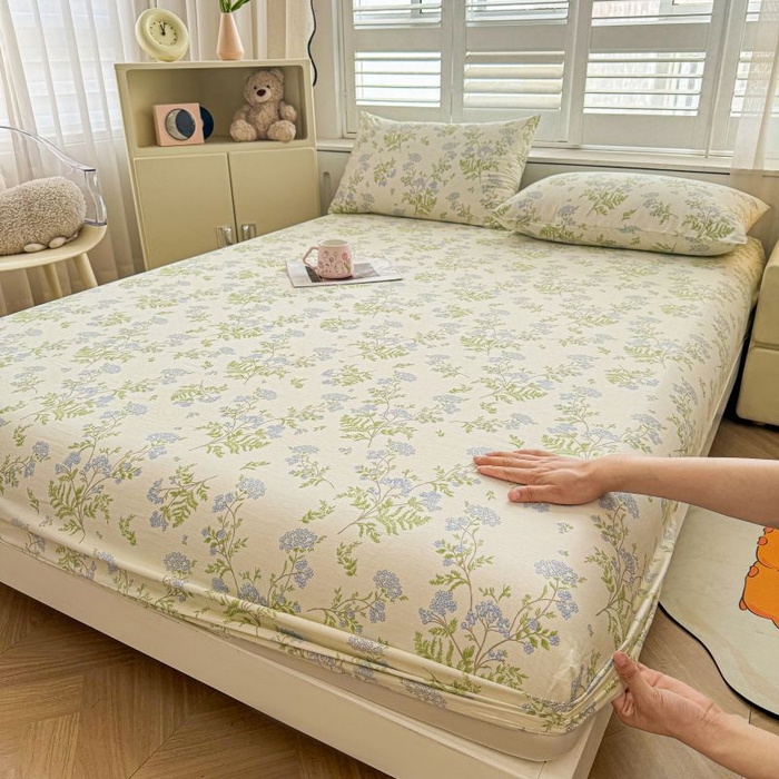 91家纺网 家纺一手货源 找家纺 名优家纺 2025新款12868全棉印花外贸床笠 麦兜