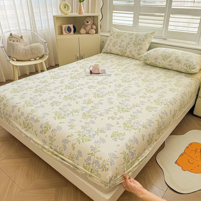 91家纺网 家纺一手货源 找家纺 名优家纺 2025新款12868全棉印花外贸床笠 麦兜