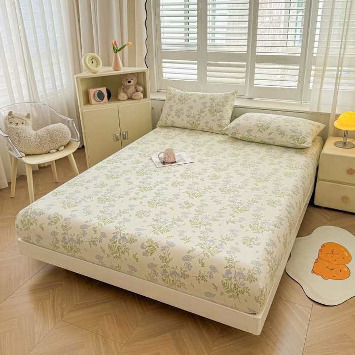 91家纺网 家纺一手货源 找家纺 名优家纺 2025新款12868全棉印花外贸床笠 麦兜