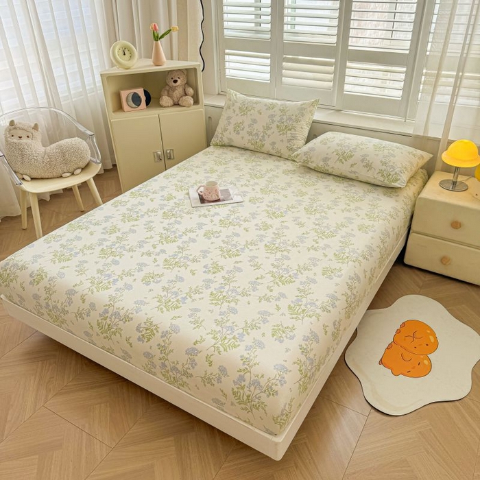 91家纺网 家纺一手货源 找家纺 名优家纺 2025新款12868全棉印花外贸床笠 麦兜