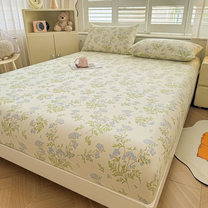 91家纺网 家纺一手货源 找家纺 名优家纺 2025新款12868全棉印花外贸床笠 麦兜