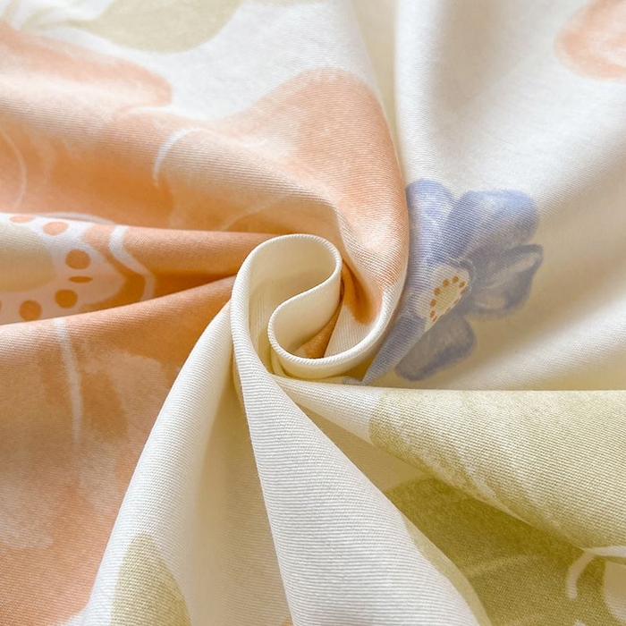 91家纺网 家纺一手货源 找家纺 名优家纺 2025新款12868全棉印花外贸床笠 漫春