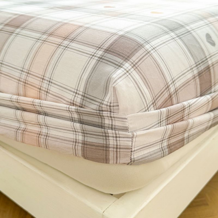 91家纺网 家纺一手货源 找家纺 名优家纺 2025新款12868全棉印花外贸床笠 拿铁米