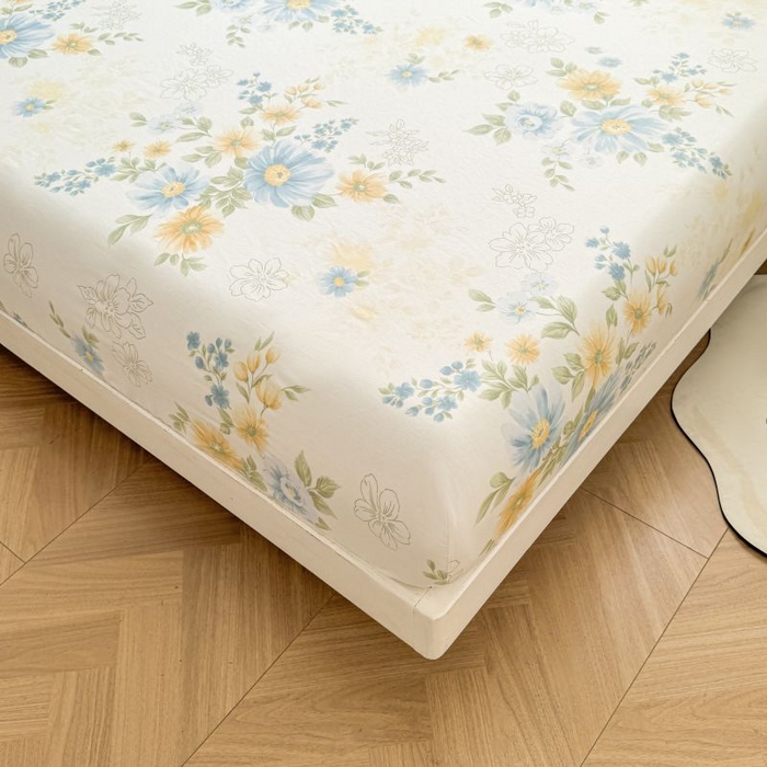 91家纺网 家纺一手货源 找家纺 名优家纺 2025新款12868全棉印花外贸床笠 青禾