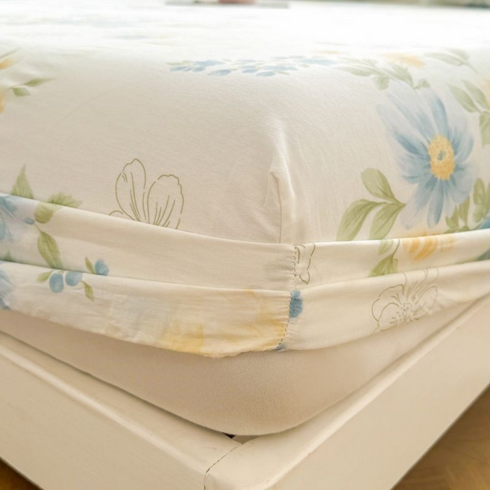 91家纺网 家纺一手货源 找家纺 名优家纺 2025新款12868全棉印花外贸床笠 青禾