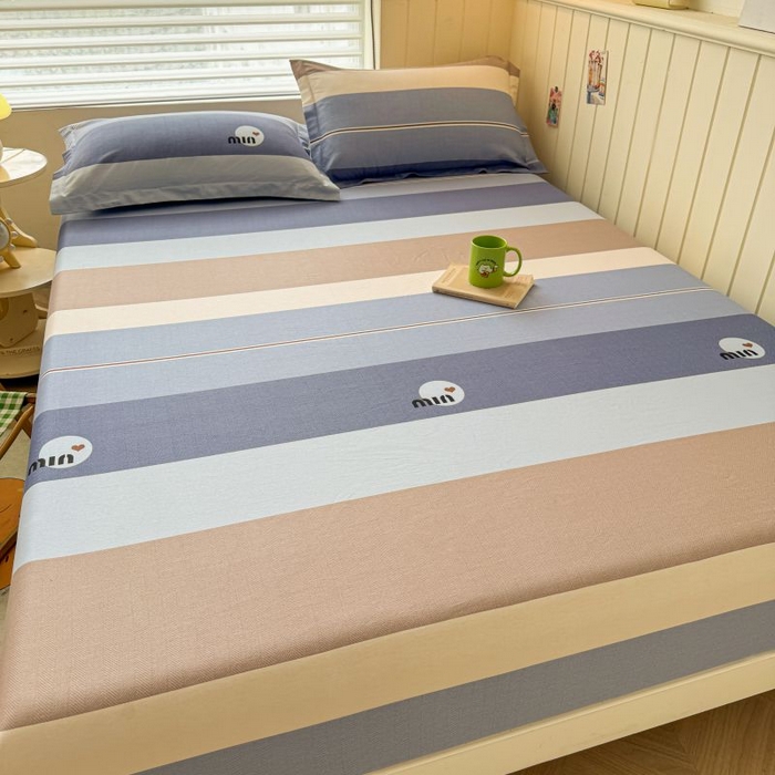 91家纺网 家纺一手货源 找家纺 名优家纺 2025新款12868全棉印花外贸床笠 时尚慕斯