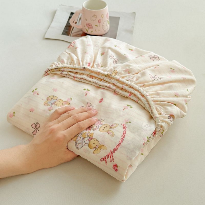 91家纺网 家纺一手货源 找家纺 名优家纺 2025新款12868全棉印花外贸床笠 甜蜜纪念日