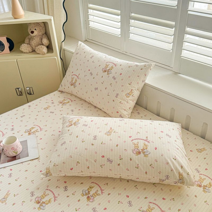 91家纺网 家纺一手货源 找家纺 名优家纺 2025新款12868全棉印花外贸床笠 甜蜜纪念日