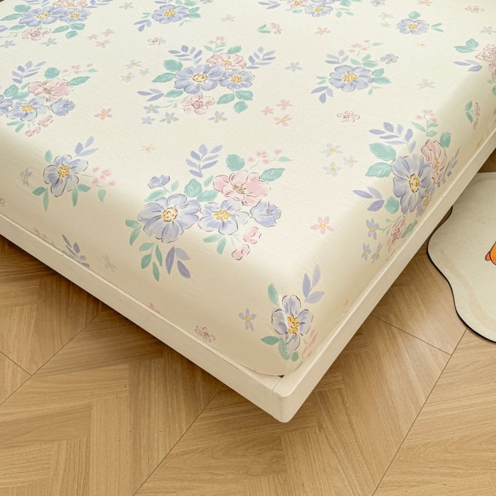 91家纺网 家纺一手货源 找家纺 名优家纺 2025新款12868全棉印花外贸床笠 惜颜