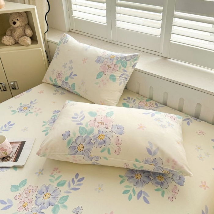 91家纺网 家纺一手货源 找家纺 名优家纺 2025新款12868全棉印花外贸床笠 惜颜