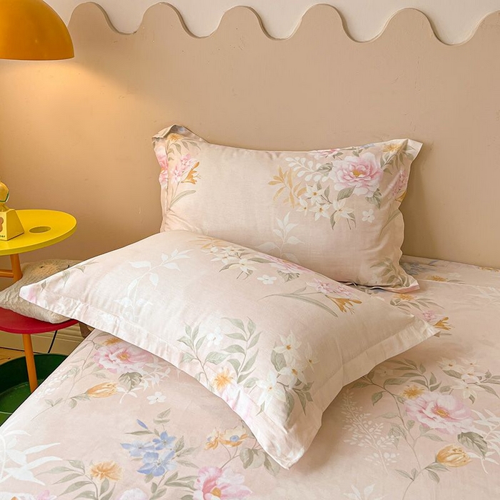 91家纺网 家纺一手货源 找家纺 名优家纺 2025新款12868全棉印花外贸床笠 熙悦 黄