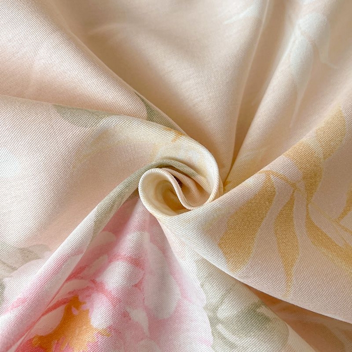 91家纺网 家纺一手货源 找家纺 名优家纺 2025新款12868全棉印花外贸床笠 熙悦 黄