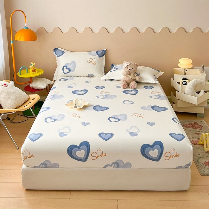 名优家纺 2025新款12868全棉印花外贸床笠 小欣喜