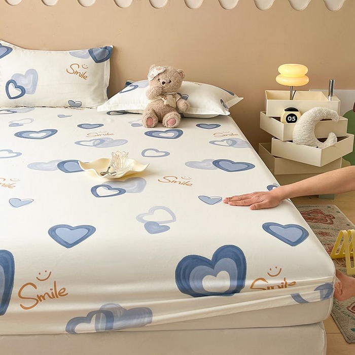 91家纺网 家纺一手货源 找家纺 名优家纺 2025新款12868全棉印花外贸床笠 小欣喜