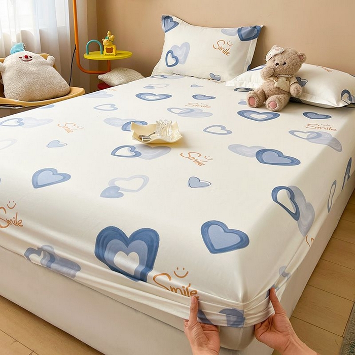 91家纺网 家纺一手货源 找家纺 名优家纺 2025新款12868全棉印花外贸床笠 小欣喜