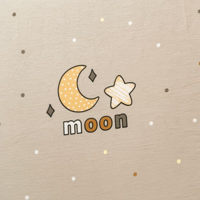 91家纺网 家纺一手货源 找家纺 名优家纺 2025新款12868全棉印花外贸床笠 月之星-灰