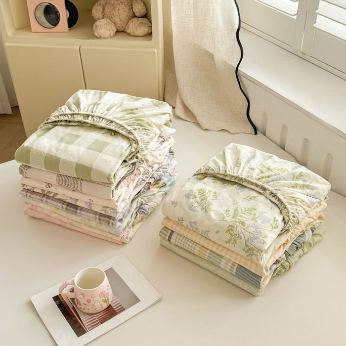 名优家纺 2025新款12868全棉印花外贸床笠 组合