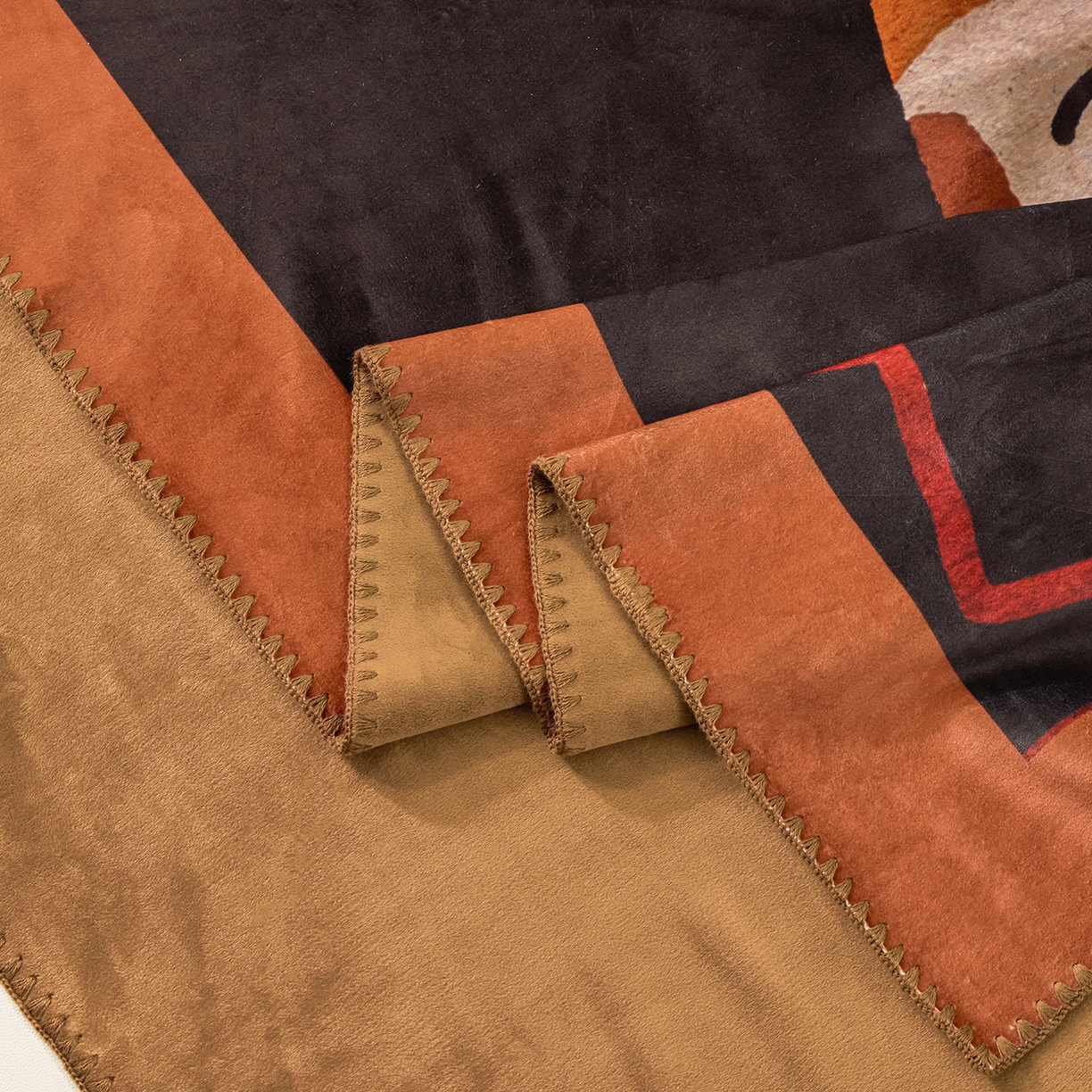 91家纺网 家纺一手货源 找家纺 （总）禧禾 2025新款300g氨超锦狐绒数码印花毛毯-墨镜稻哥