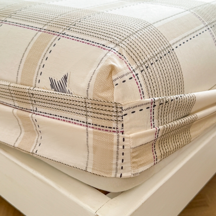 91家纺网 家纺一手货源 找家纺 （总）名优家纺 2025新款全棉纯棉12868韩版小清新系列床笠单件--单床笠