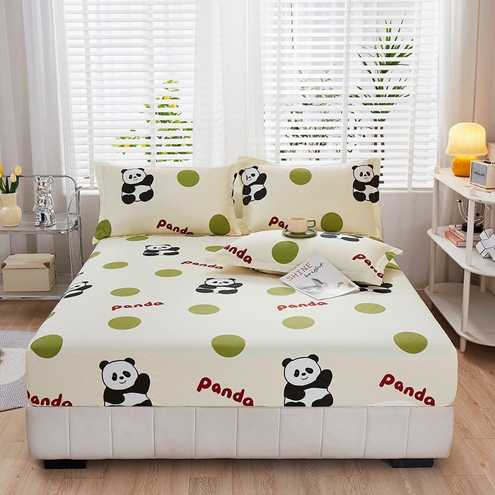 91家纺网 家纺一手货源 找家纺 （总）名优家纺 2025新款全棉纯棉12868韩版小清新系列床笠单件--单床笠