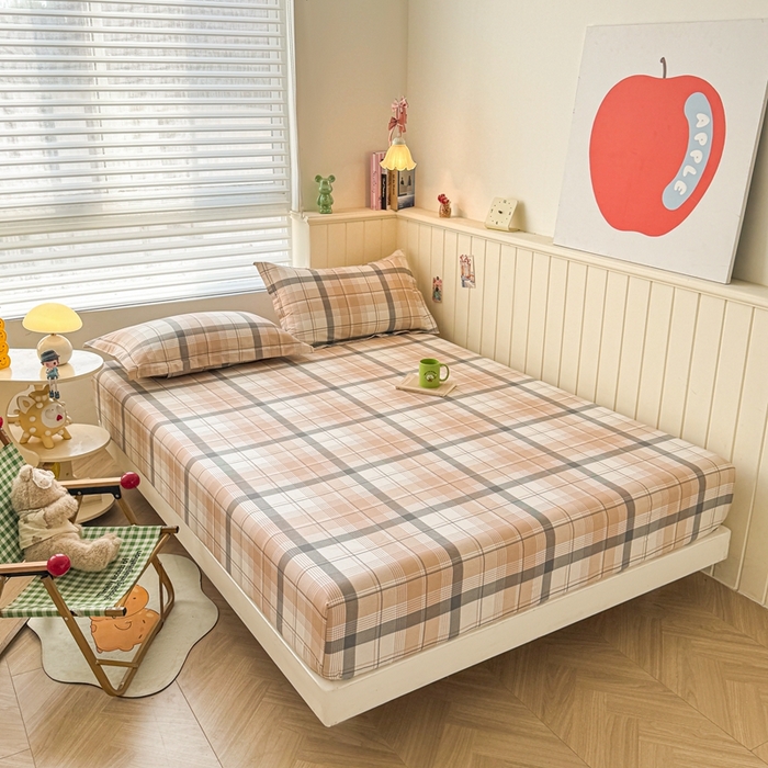 91家纺网 家纺一手货源 找家纺 名优家纺 2025新款全棉纯棉12868韩版小清新系列床笠单件--单床笠 罗德里