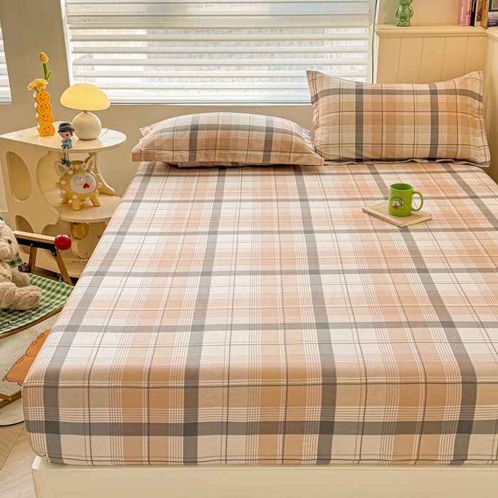 91家纺网 家纺一手货源 找家纺 名优家纺 2025新款全棉纯棉12868韩版小清新系列床笠单件--单床笠 罗德里