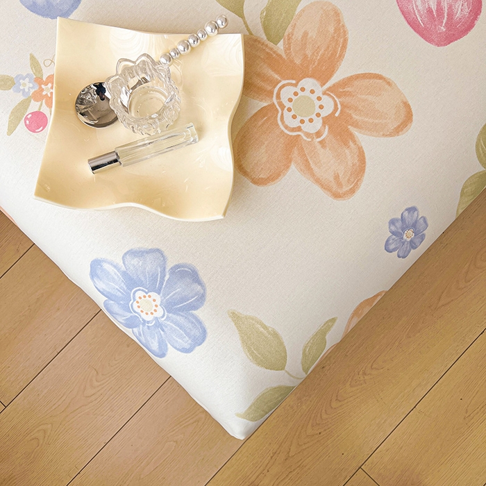 91家纺网 家纺一手货源 找家纺 名优家纺 2025新款全棉纯棉12868韩版小清新系列床笠单件--单床笠 漫春