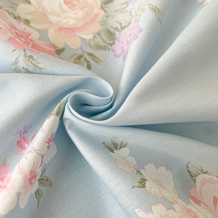 91家纺网 家纺一手货源 找家纺 名优家纺 2025新款全棉纯棉12868韩版小清新系列床笠单件--单床笠 梦柔 兰