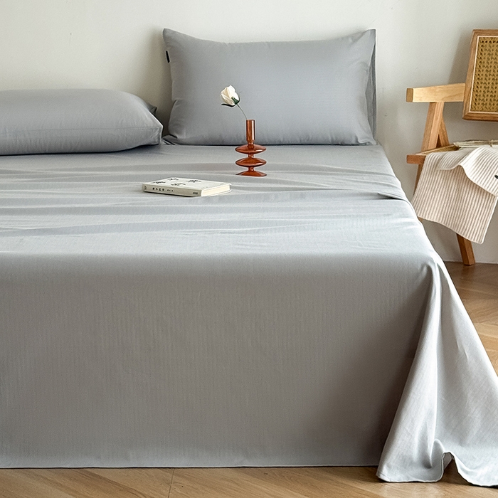 91家纺网 家纺一手货源 找家纺 Mr.pig猪先生水洗棉 2025新款全棉人字纹单床单 薄雾灰