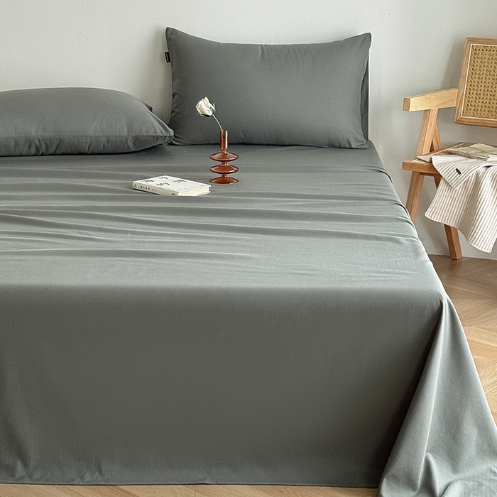 91家纺网 家纺一手货源 找家纺 Mr.pig猪先生水洗棉 2025新款全棉人字纹单床单 苔绿