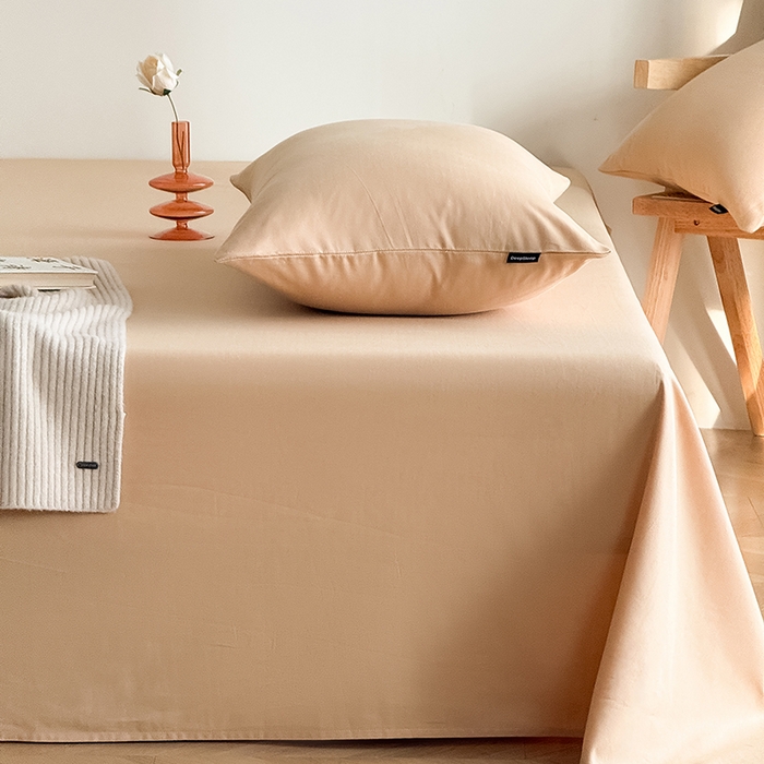 91家纺网 家纺一手货源 找家纺 Mr.pig猪先生水洗棉 2025新款全棉人字纹单床单 浅咖