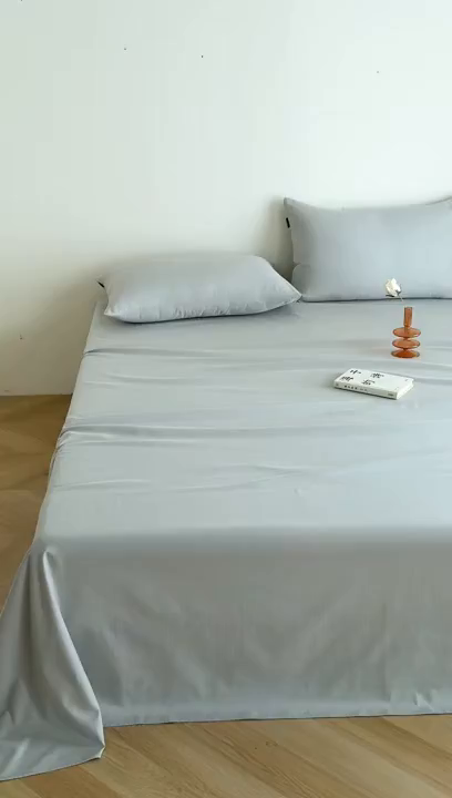 91家纺网 家纺一手货源 找家纺 Mr.pig猪先生水洗棉 2025新款全棉人字纹单床单 薄雾灰