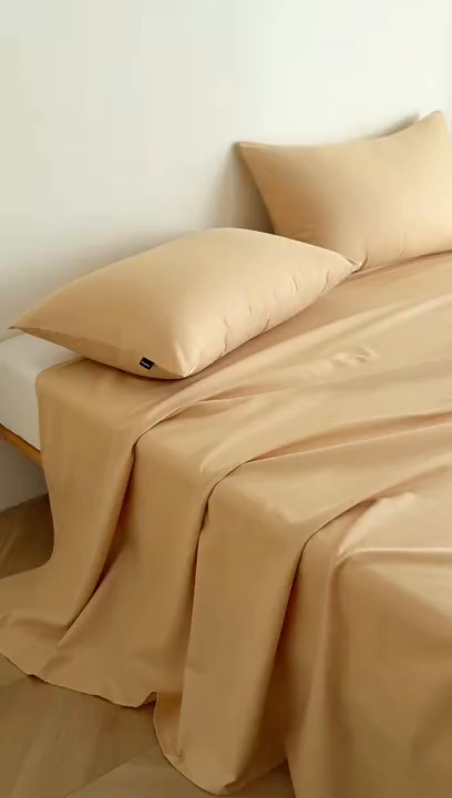 91家纺网 家纺一手货源 找家纺 Mr.pig猪先生水洗棉 2025新款全棉人字纹单床单 浅咖