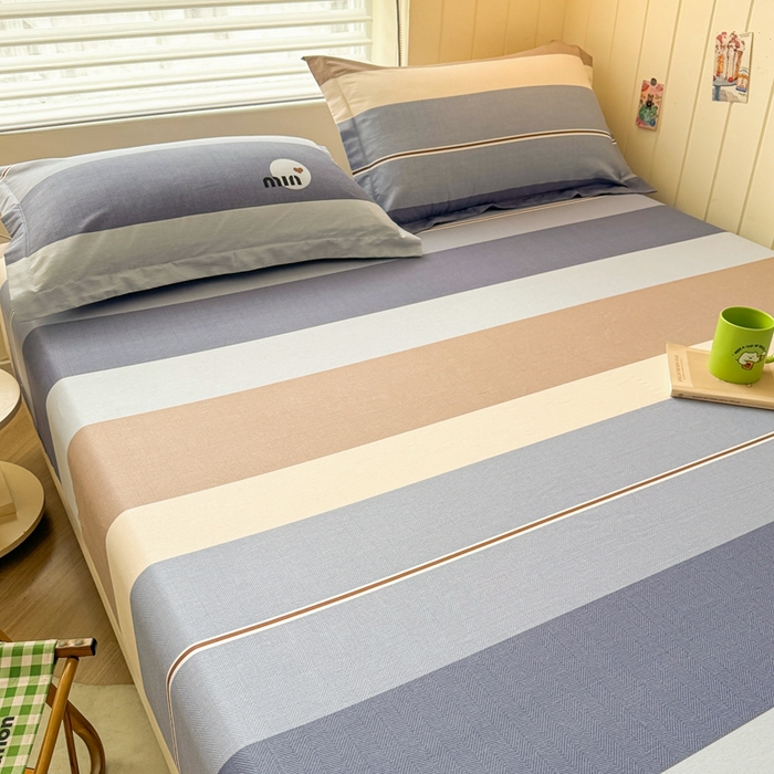 91家纺网 家纺一手货源 找家纺 名优家纺 2025新款全棉纯棉12868韩版小清新系列床笠单件--单床笠 时尚慕斯