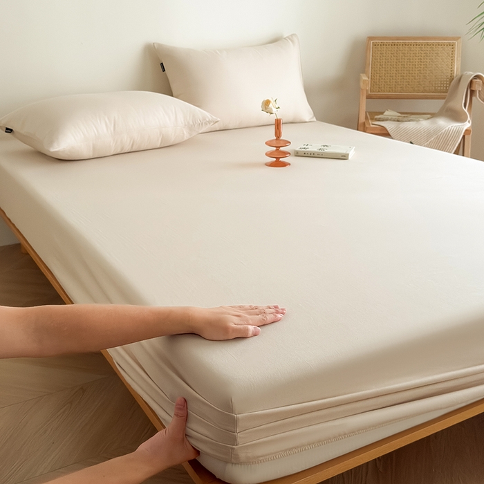 91家纺网 家纺一手货源 找家纺 （总）Mr.pig猪先生水洗棉 2025新款全棉人字纹单床笠