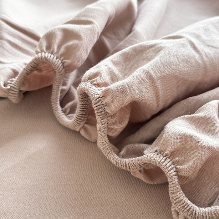 91家纺网 家纺一手货源 找家纺 （总）Mr.pig猪先生水洗棉 2025新款全棉人字纹单床笠