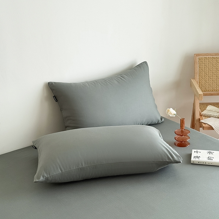 91家纺网 家纺一手货源 找家纺 Mr.pig猪先生水洗棉 2025新款全棉人字纹单床笠 苔绿