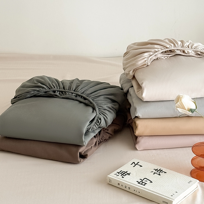 91家纺网 家纺一手货源 找家纺 Mr.pig猪先生水洗棉 2025新款全棉人字纹单床笠 组合