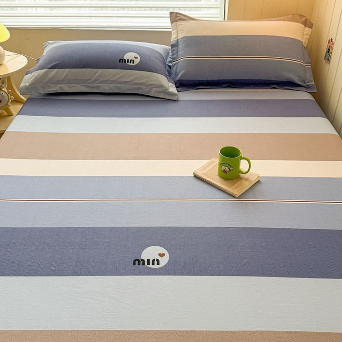 91家纺网 家纺一手货源 找家纺 名优家纺 2025新款全棉纯棉12868韩版小清新系列床笠单件--单床笠 时尚慕斯